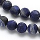 Frosted Round Natural Orange Sodalite Beads Strands G-N0166-63-8mm-2