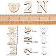 Cabochon alfabeto in legno di pino gorgecraft WOOD-GF0001-22-2