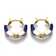 Brass Huggie Hoop Earrings EJEW-S209-06B-2