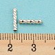 925純銀製のチューブビーズ  ダイヤモンドカット  コラム  銀  10x1.5mm  穴：1mm STER-Q191-02S-4