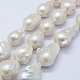 Hebras de perlas keshi de perlas barrocas naturales PEAR-K004-18-1
