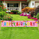 Полиэстер висит баннеры детский день рождения AJEW-WH0190-002-1