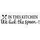 塩ビウォールステッカー  家庭の台所の装飾のため  このキッチンの言葉  スプーンをなめる  ブラック  150x560mm DIY-WH0228-039-1