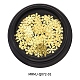 真鍮製カボション  ネイルアートの装飾の付属品  ミックスクリスマススノーフレーク  ゴールドカラー  5x4.5x0.1mm  約0.9g/ボックス MRMJ-Q072-01-2