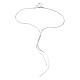 Lasso-Halsketten aus Messing mit flachen Schlangenketten NJEW-P289-10P-2
