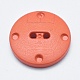2つ穴プラスチックボタン  フラットラウンド  オレンジ  18x3.5mm  穴：1.5mm  約1440個/袋 BUTT-F064-03A-18mm-2