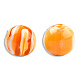樹脂ビーズ  天然石風  ラウンド  オレンジ  19mm  穴：2~2.4mm RESI-N034-26-K04-1