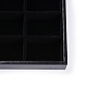 木製のピアスを表示  ベルベットで覆われた  長方形  ブラック  35x24x3cm ODIS-F003-01-2