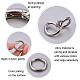 UNICRAFTALE 4pcs 4 Sizes 15/17/18/20mm Spring Gate Rings 304 Stainless Steel Rings O Rings Keychain Ring Round Snap Clasps Metal Spring Gate Rings for Jewelry Making Keyring Buckle STAS-UN0007-24P-7