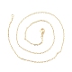 Ожерелье из латунных кабельных цепей для женщин NJEW-P265-42G-3