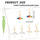 Anattasoul 3 Paar 3 Farben 3D-Regenschirm-Ohrhänger aus Acryl EJEW-AN0002-97-6