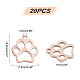 UNICRAFTALE 20Pcs Rose Gold Dog Paw Prints Charms Hypoallergenic Charms 1.5mm Small Hole Stainless Steel Pendants for DIY Jewelry Making STAS-UN0032-63-5
