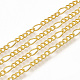 真鍮コーティング鉄フィガロチェーンネックレス作り  カニカン付き  ゴールドカラー  32インチ（81.5cm） MAK-T006-03G-2