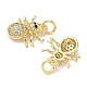 Латунные микро проложить кубического циркония подвески KK-L253-31G-2