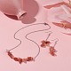 Natural Red Agate Chips Beaded Jewelry Set SJEW-JS01231-04-2