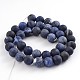 Frosted Natural Sodalite Round Bead Strands X-G-F231-01-8mm-2