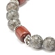 Stretch-Armband mit natürlichen Sesam-Jaspis-Perlen für Frauen oder Männer BJEW-JB07732-05-4