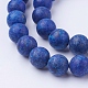 Dyed Natural Lapis Lazuli Round Beads Strands G-G735-06F-10mm-2
