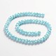 Electroplate Imitation Jade Glass Rondelle Beads Strands GLAA-F001-8x6mm-A01-2