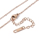 Collier pendentif lettre d initiale strass cristal NJEW-F298-02RG-4