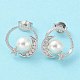 Boucles d'oreilles en perles de coquille EJEW-Z024-09A-P-2