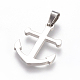Trendy Necklace Findings Anchor 304 Stainless Steel Pendants STAS-L012-A26P-1