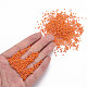 ガラスシリンダービーズ  シードビーズ  不透明な色の虹  丸い穴  ダークオレンジ  1.5~2x1~2mm  穴：0.8mm  約8000個/袋  約1ポンド/バッグ SEED-S047-M-002-5