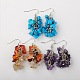 Fashionable Gemstone Chips Earrings EJEW-JE00955-1