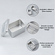 Superfindings 6 шт. прямоугольные металлические пустые шарнирные банки жестяная коробка для хранения с прозрачным окном для домашнего органайзера CON-FH0001-04-4