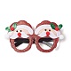 Montature per occhiali glitterate in plastica e tessuto non tessuto natalizio AJEW-E053-01B-1