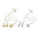 Boucles d'oreilles pendantes et collier pendentif fleur strass coloré SJEW-E043-01-1