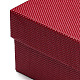 厚紙のブレスレットボックス  中に枕が入っている  長方形  サクランボ色  8.2x8.9x5.4cm CBOX-Q037-01B-3