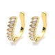 Clear Cubic Zirconia Cuff Earrings EJEW-G295-13G-1