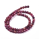Natural Thulite Beads Strands G-D0006-C16-6mm-2