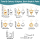 12 Pairs 12 Style Glass Blank Dome Dangle Earrings EJEW-AB00025-4