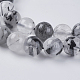 Chapelets de perles en quartz rutile noir naturel G-G448-8mm-13-3