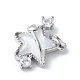 Подвески из латуни микропаве с фианитами и стеклом KK-F892-47P-3
