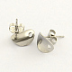 Accessoires de clous d'oreilles ovales en 304 acier inoxydable X-STAS-R063-39-1
