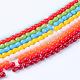 Opaque Solid Color Glass Bead Strands GLAA-Q056-B-1