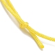 調整可能なナイロンスレッド編みビーズブレスレットセット  手作りのミルフィオリガラスビーズ付き  花  ゴールド  内径：1-3/4~3-1/2インチ（4.5~9cm）  4個/セット BJEW-JB05959-6