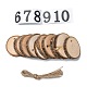 Decoraciones colgantes grandes de madera redonda plana WOOD-F010-01-1
