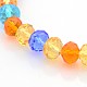 Bracelets de perles de verre rondelle stretch BJEW-F073-M-3