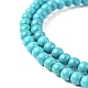 1 Strand Dyed Dark Cyan Round Synthetic Turquoise Beads Strands X-TURQ-G106-4mm-02E-5