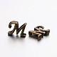 Tibetan Style Antique Bronze Plated Alloy Letter Slide Charms PALLOY-J542-M-NF-1
