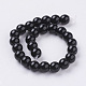 Synthetic Black Stone Beads Strands G-G088-8mm-2