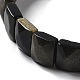 Natürlichen Obsidian Stretch-Armbänder BJEW-F406-B29-3