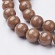Chapelets de perles rondes en jade de Mashan naturelle X-G-D263-8mm-XS27-2