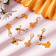 SUNNYCLUE 1 Box 40Pcs 2 Styles Bees Stitch Marker Bee Charms Bulk Honey Bee Charm Removable Lobster Clasp Locking Stitch Markers for Knitting Weaving Sewing Accessories Women Adults DIY Crafting HJEW-SC0001-21-4