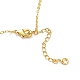 Collier pendentif strass en laiton doré avec chaînes forçat NJEW-P278-A02-3