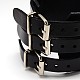 Pulseras anchas de pulseras de cuero estilo punk rock unisex de moda BJEW-L269-01-3